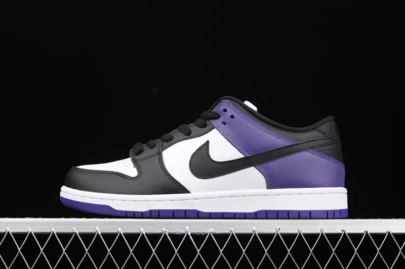 All categories Nk SB Dunk series Nk SB Dunk Low low-top sneakers J version Nk SB Dunk Low "Court Purple" black purple North Carolina blue low-top casual sports skateboard shoes BQ6817-500